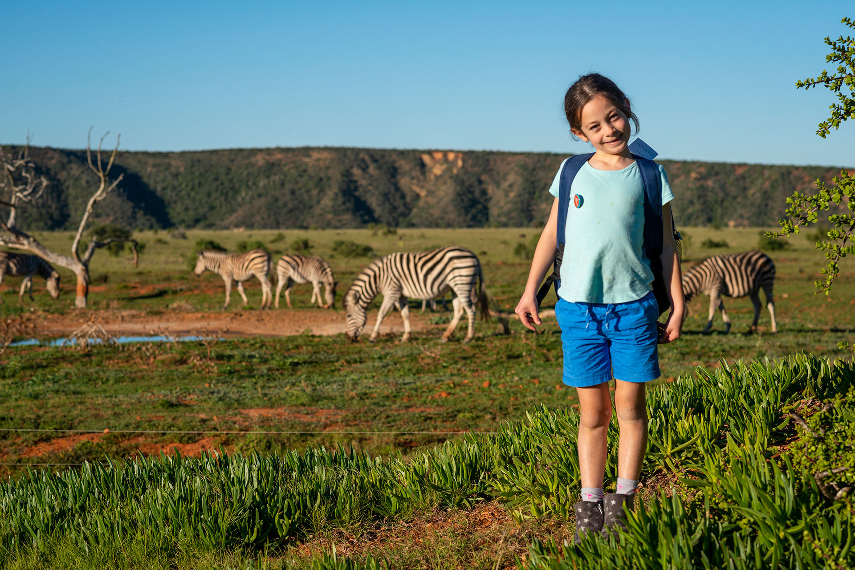 Kids on Safari in Shamwari Private Game Reserve
