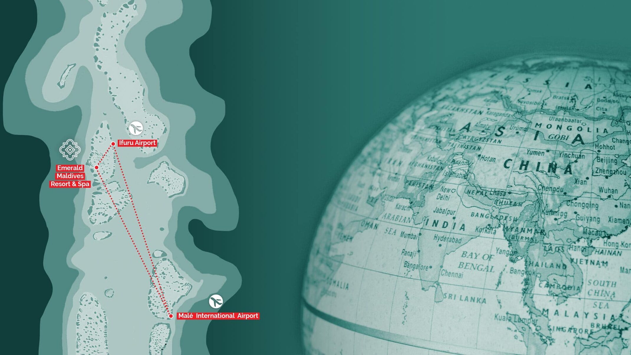 Emerald Maldives Resort and Spa map