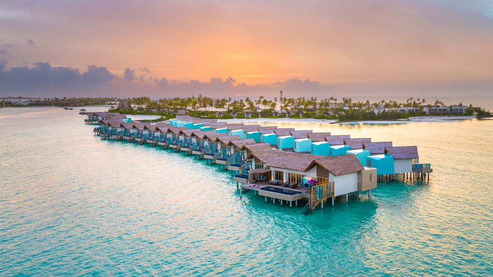 Hard Rock Hotel Maldives aerial view