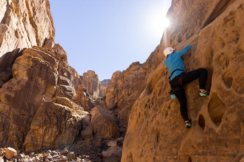 Rock Climbing a best things to do in AlUla