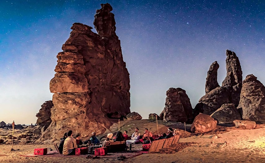 Stargazing at Gharameel a best things to do in AlUla