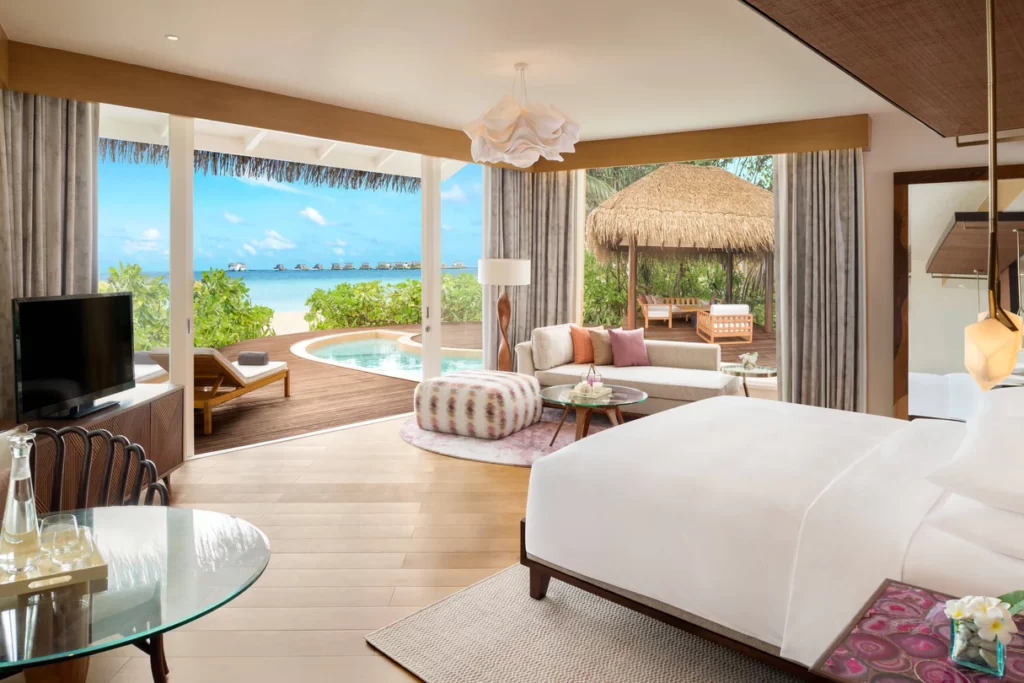 JW Marriott Maldives Resort inside bedroom