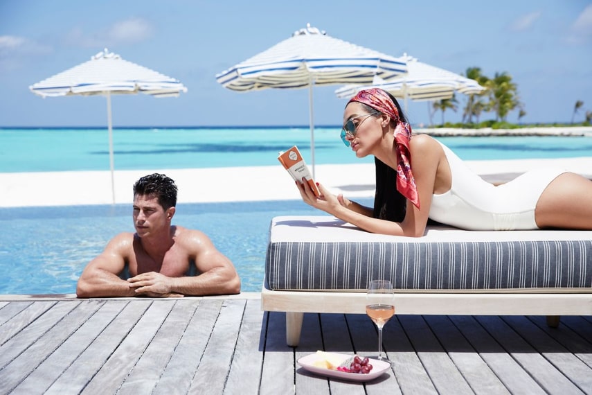Swimming pool at Le Meridien Maldives