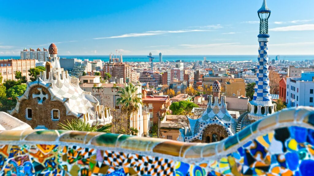 Park Guell in Barcelona, Spain