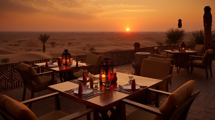 Dine in luxury under the desert stars