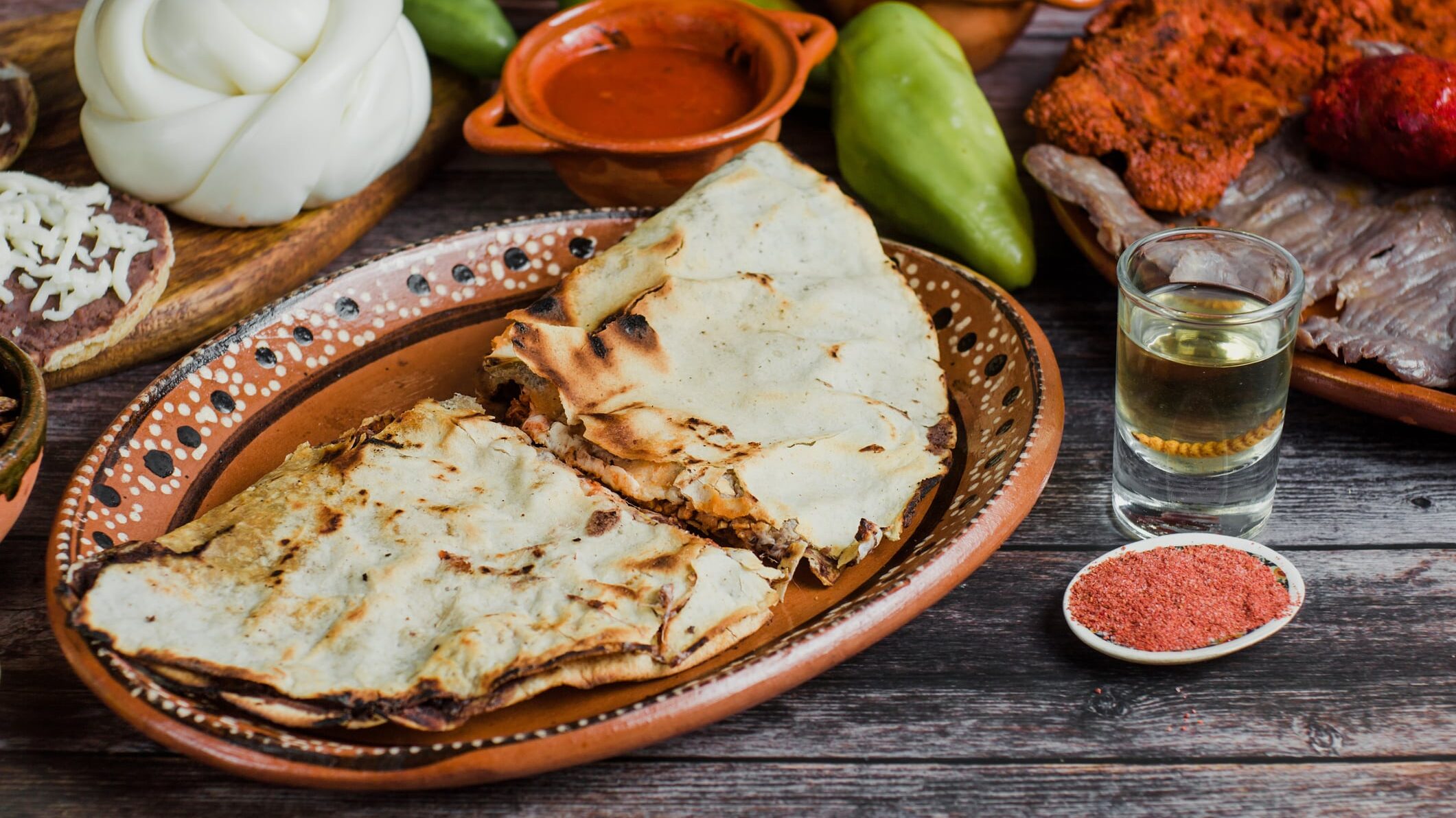 Tlayudas traditional Mexican food from Oaxaca