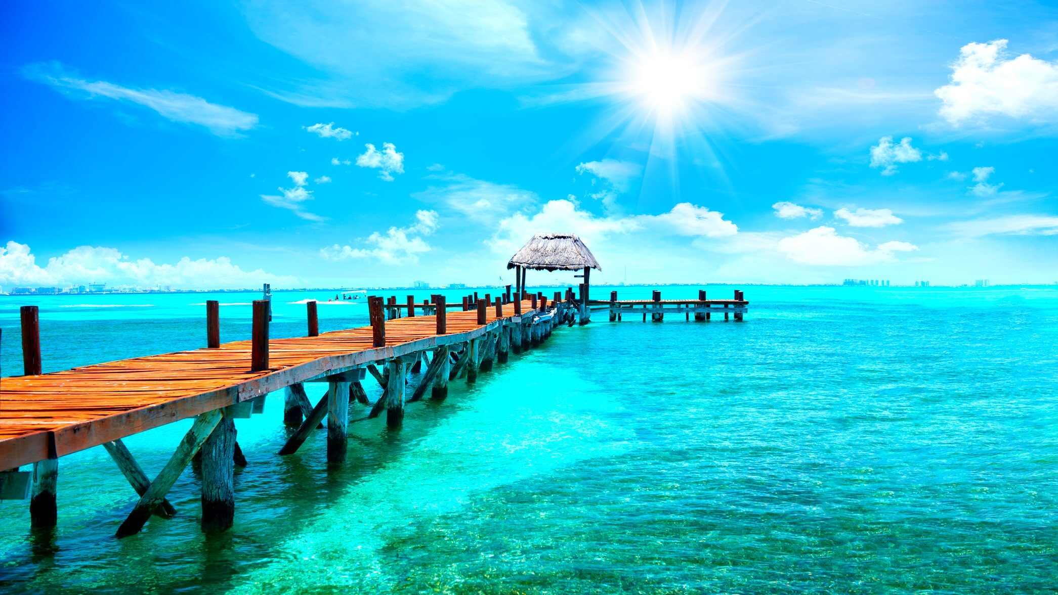 Jetty near Cancun, Mexico