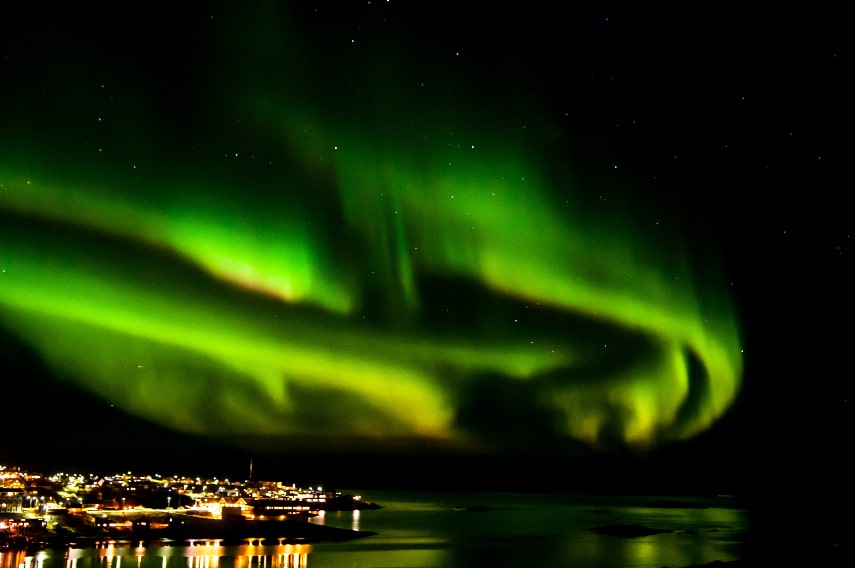Ilulissat, Greenland a best place to see northern lights
