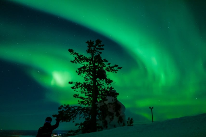 Northern lights from Levi, Finland