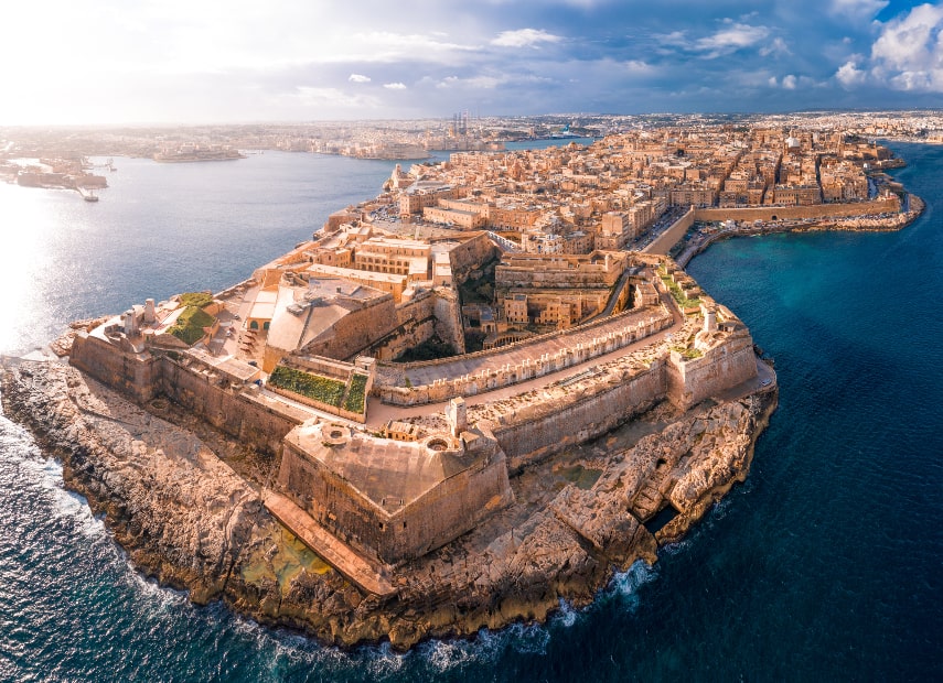 Valletta a warmest place in July in Europe