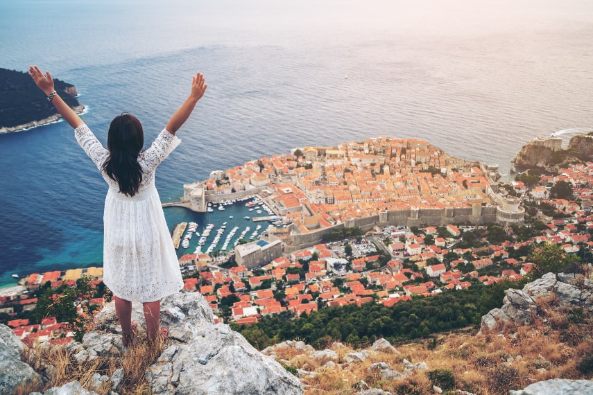 Dubrovnik is a warm place to visit in August in Europe