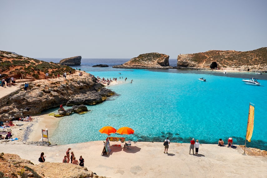 Malta is a warm place to visit in August in Europe