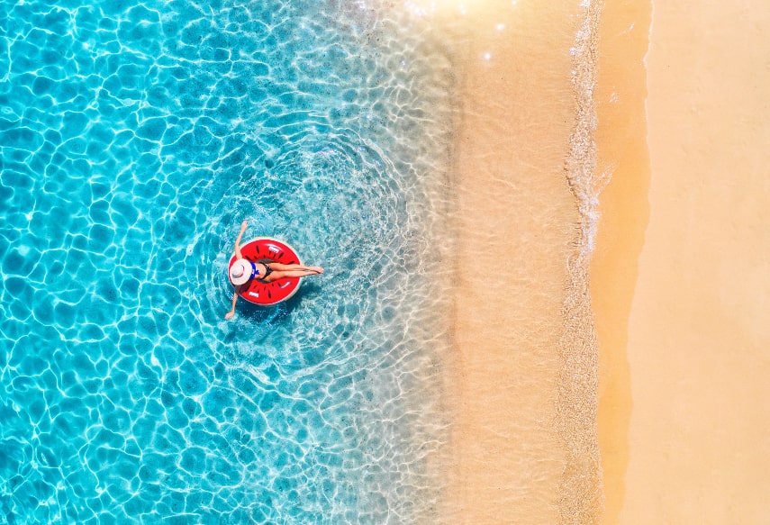 Sardinia is a warm place to visit in August in Europe