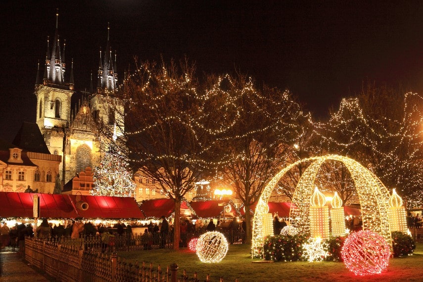 Festive activities at christmas market