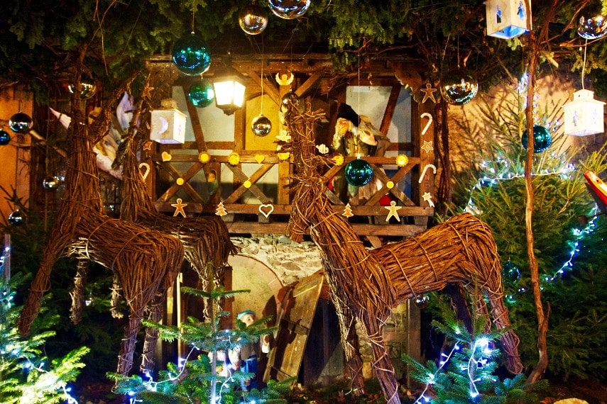 Festive decorations in Colmar christmas market