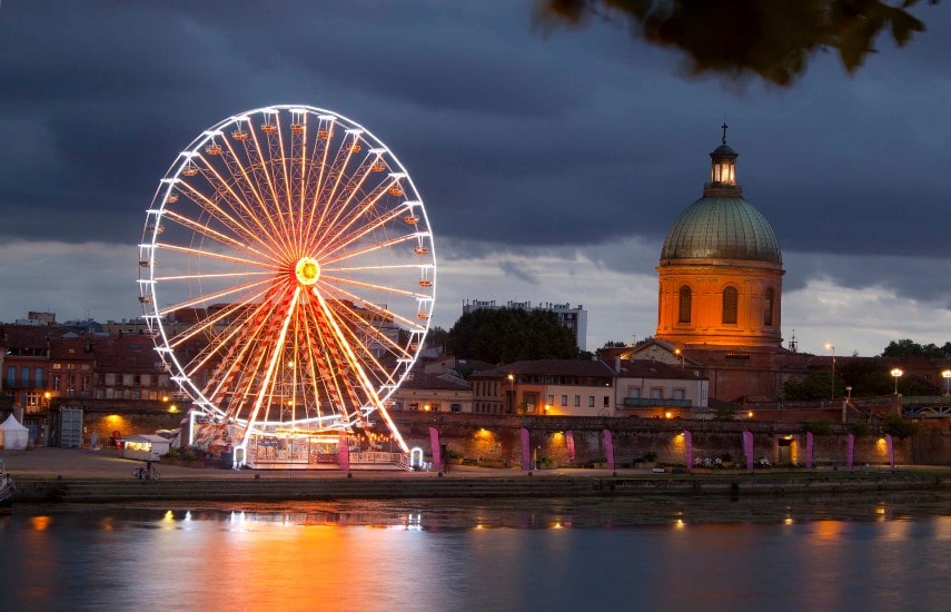 Toulouse christmas market in France