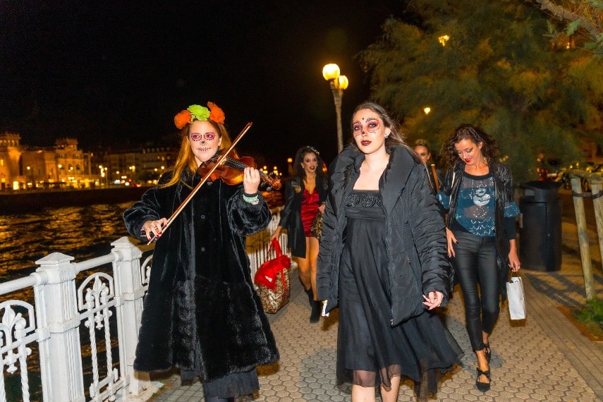 Halloween celebrations in Barcelona, Spain