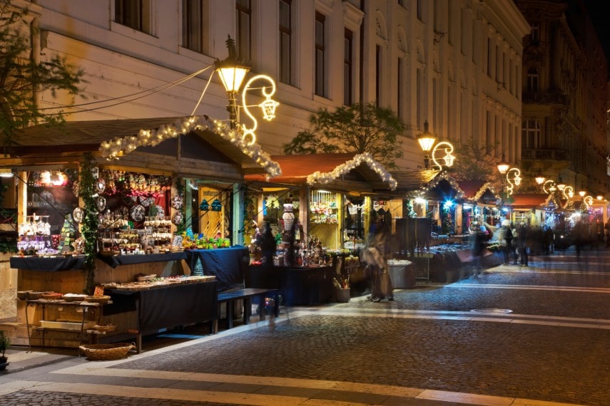 Decorations at Budapest Christmas market