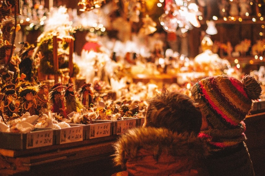 Festive stalls, Bruges christmas market