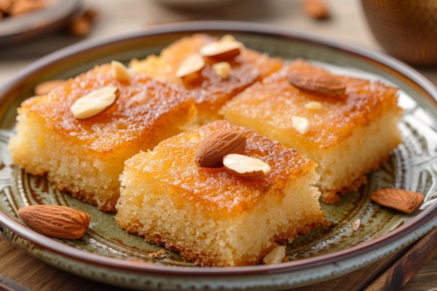 Basbousa dessert in Egypt