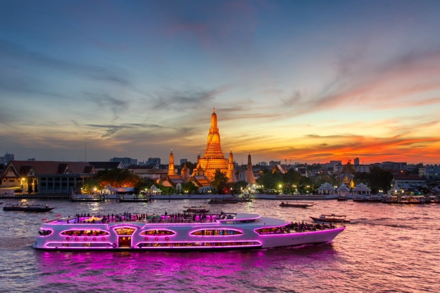 Scenic river cruises in Bangkok in March