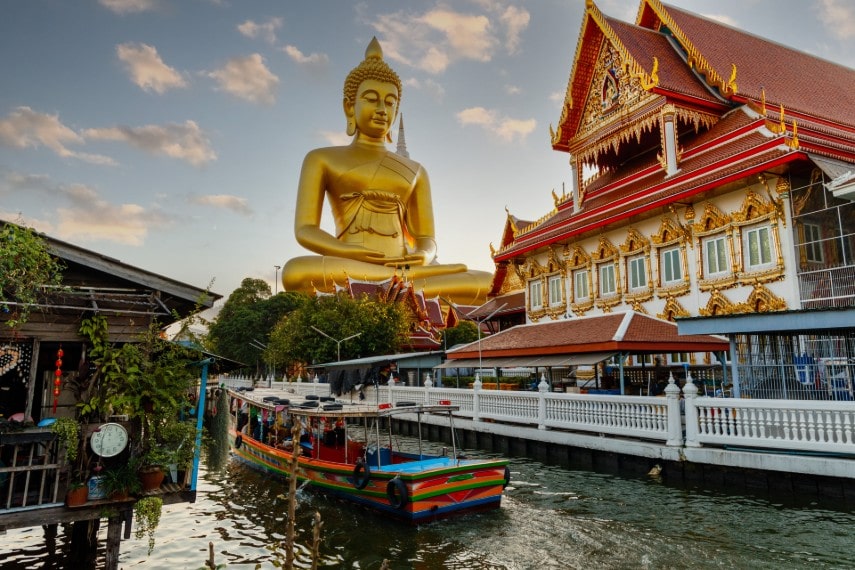 Explore Paknam Temple in Bangkok between November and February