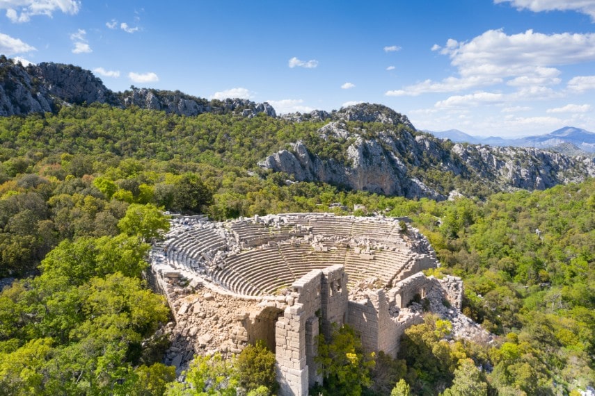 Termessos ancient city is archaeological sites to visit in Antalya in May