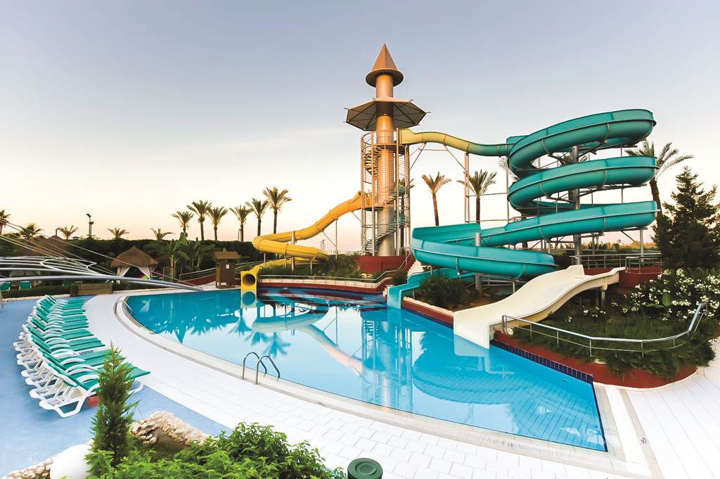 waterslide and pool in Delphin Diva Premiere hotel